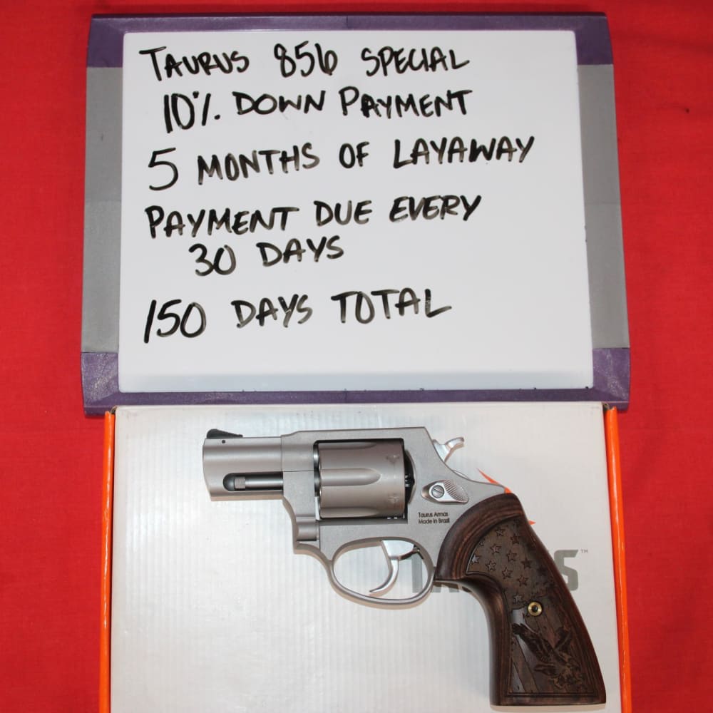 Taurus 856 Wood US Flag Grip 38SPL 2" Barrel, LAYAWAY AVAILABLE!-img-0