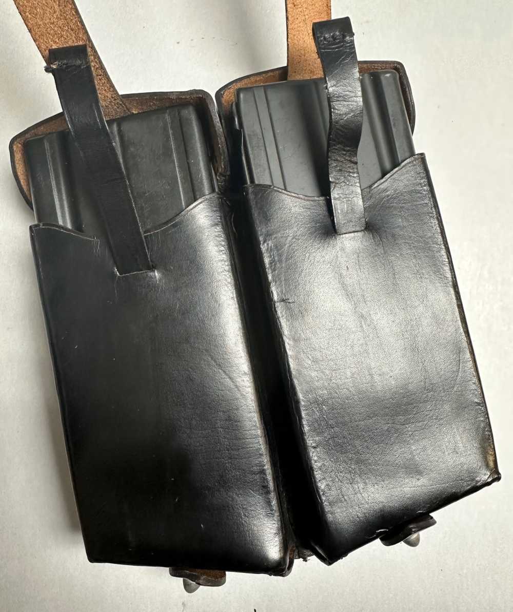 SET OF 2-20RD FN FAL STEEL MAGAZINES WITH LEATHER CASE.-img-3