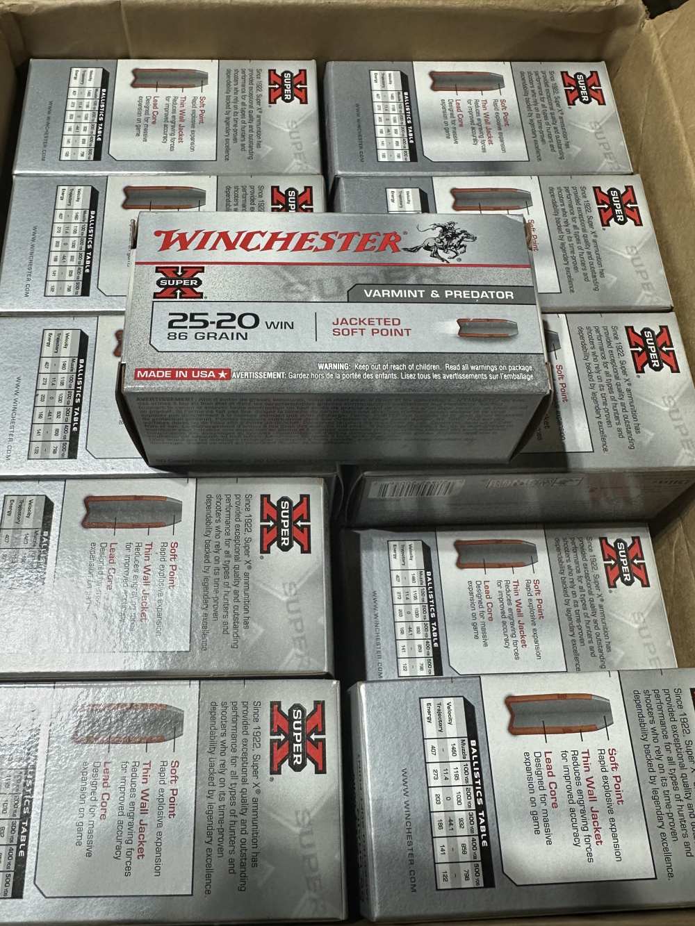 50 rounds of Winchester Super-X 25-20 Win 86 Grain JSP ammunition - X25202-img-0