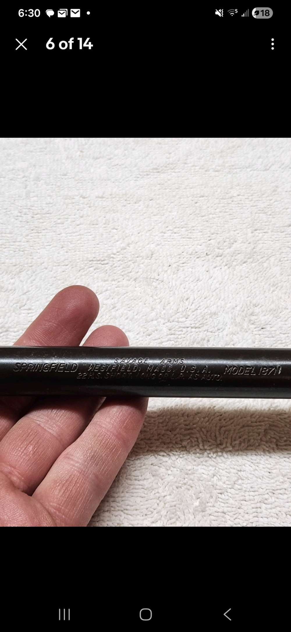 Savage Springfield Model 187N .22 S L LR 20" Factory Barrel – Very Good Bor-img-5