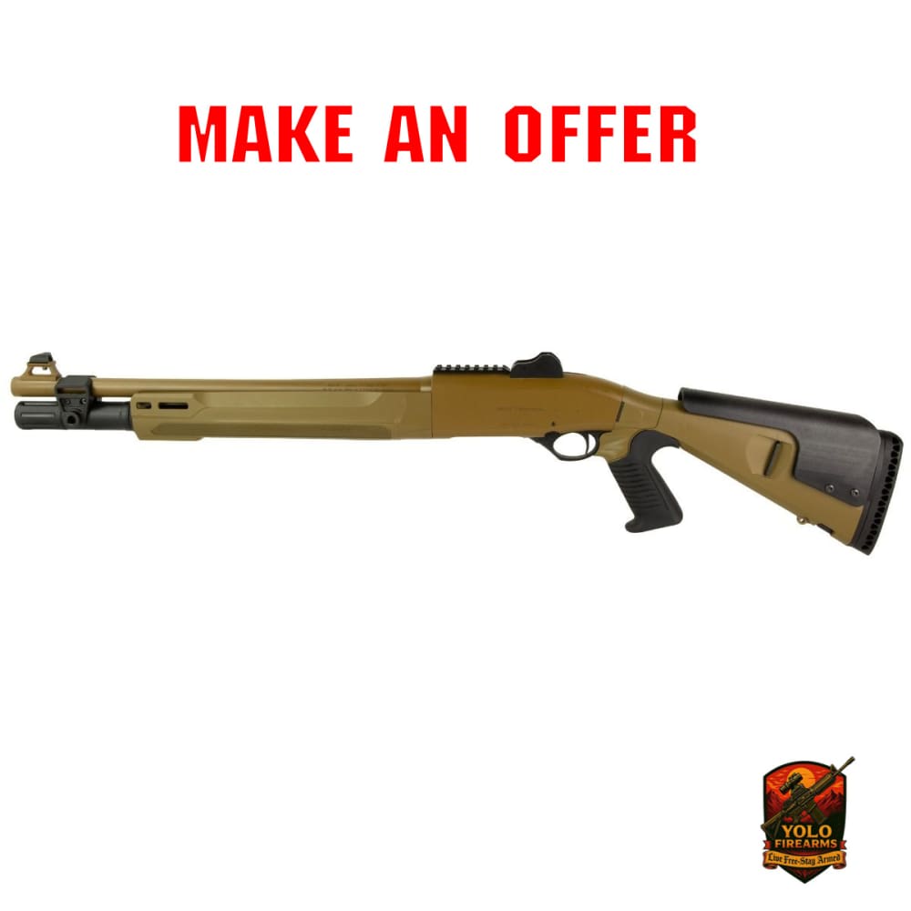 Beretta 1301 Tactical C Mod 2 18.5" 12 Gauge 7rd  w/ Pistol Grip, FDE-img-1
