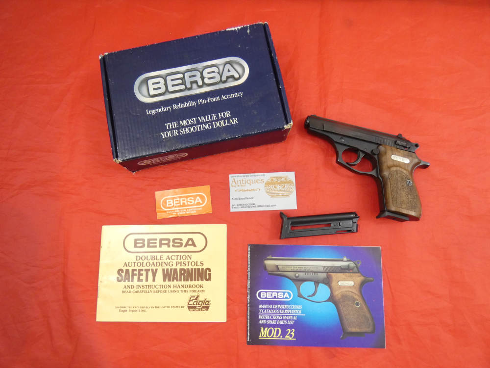 RARE BERSA MODEL 23 PISTOL ALL STEEL 22LR  - "AS NEW" ORIGINAL BOX / PAPERS-img-0