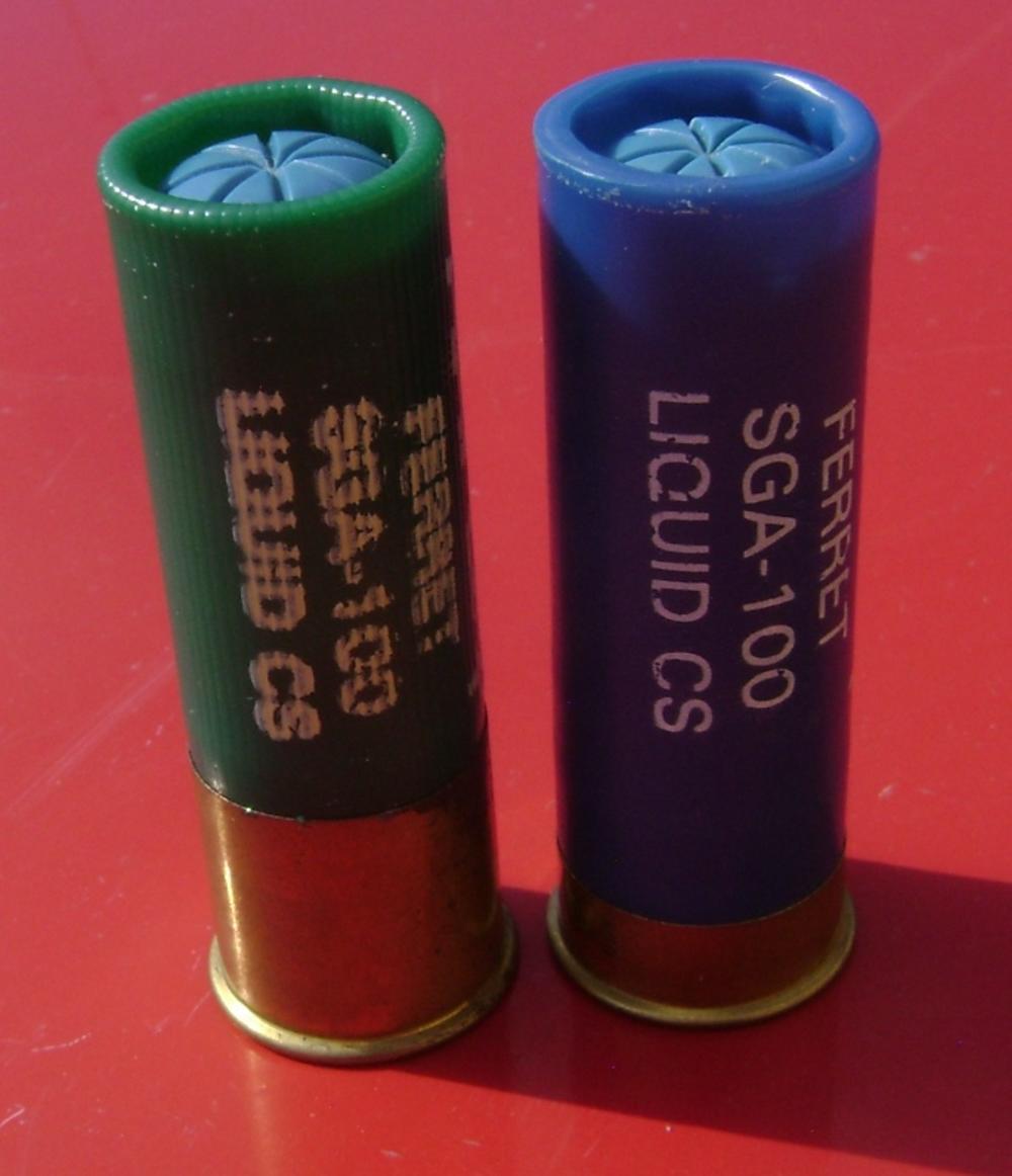 Pair of Live 12ga AAI Corp Barricade Liquid CS-img-2