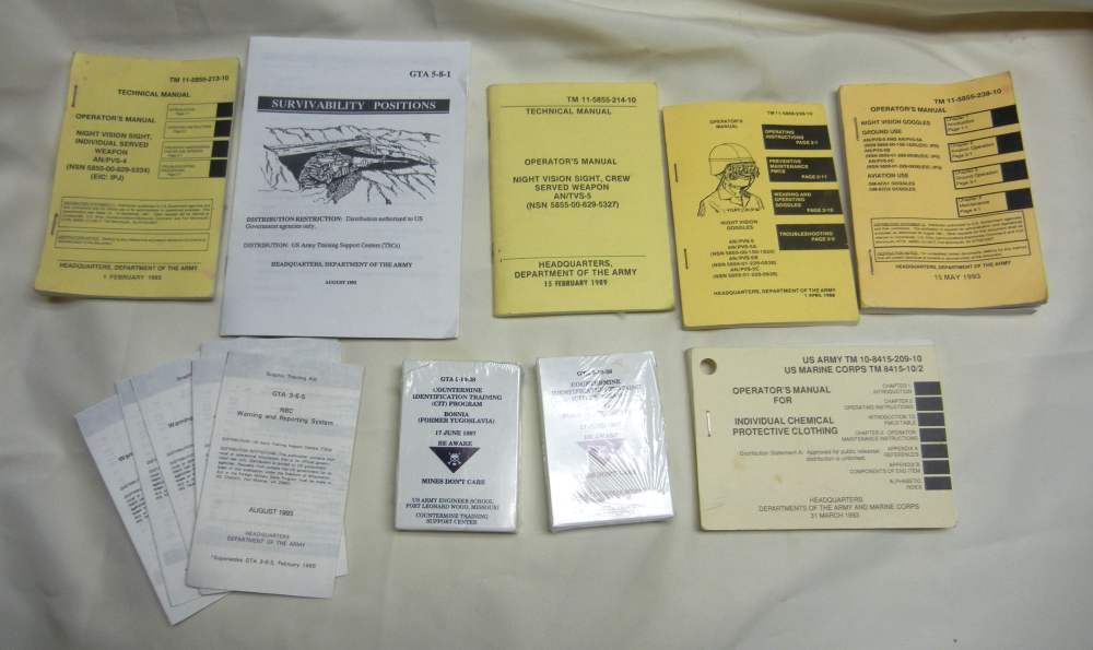 USGI Military Manuals Pamphlets and Cards -img-0