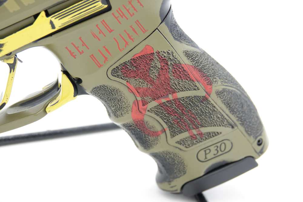 Custom Engraved and Cerakoted Star Wars - The Mandalorian HK P30 LEM 9mm-img-7