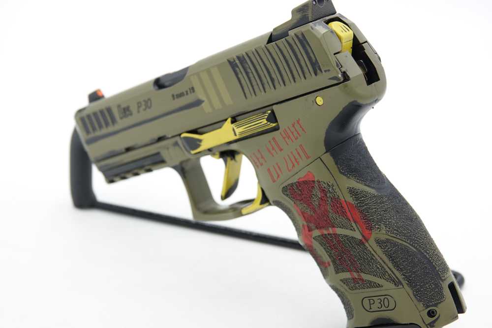 Custom Engraved and Cerakoted Star Wars - The Mandalorian HK P30 LEM 9mm-img-8