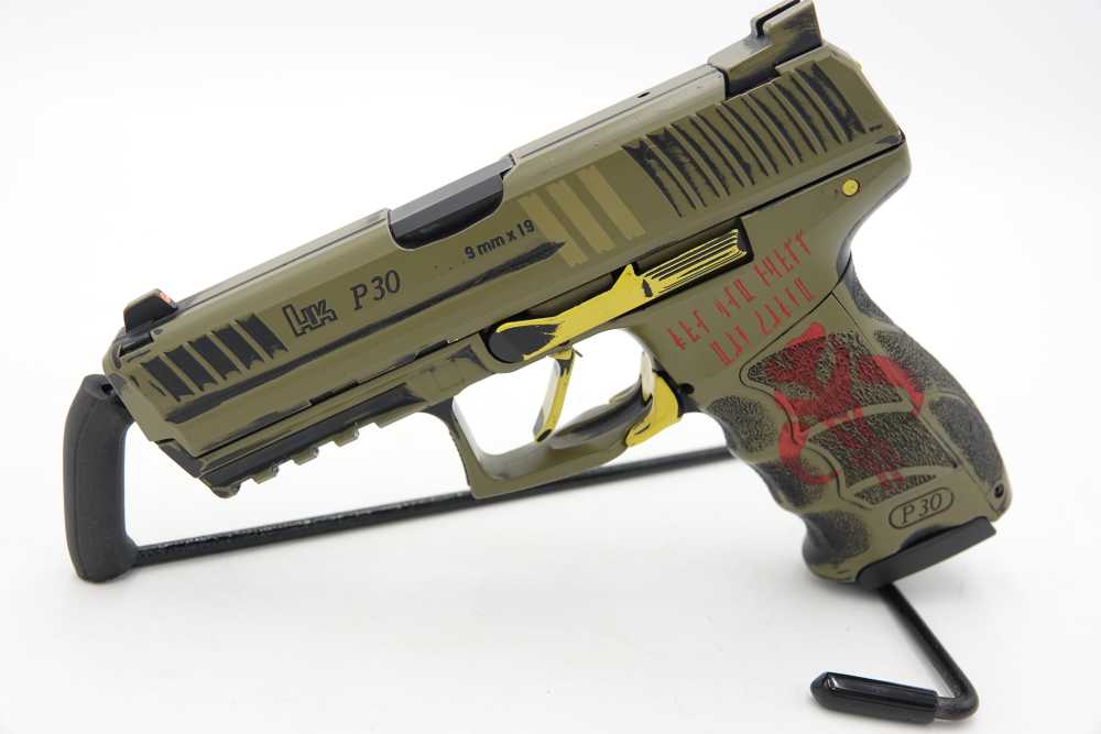 Custom Engraved and Cerakoted Star Wars - The Mandalorian HK P30 LEM 9mm-img-3
