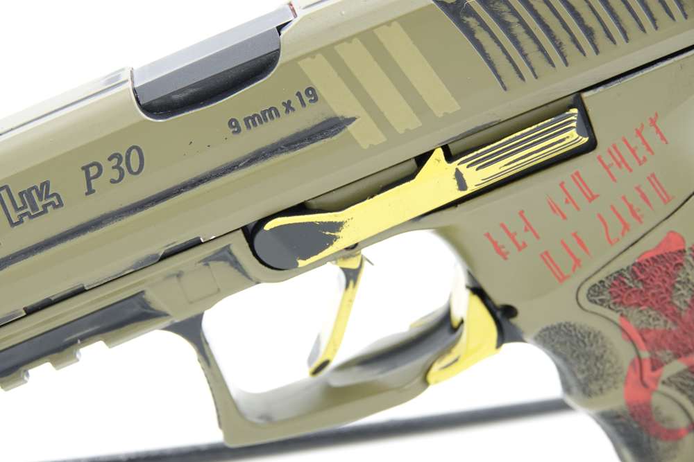 Custom Engraved and Cerakoted Star Wars - The Mandalorian HK P30 LEM 9mm-img-5