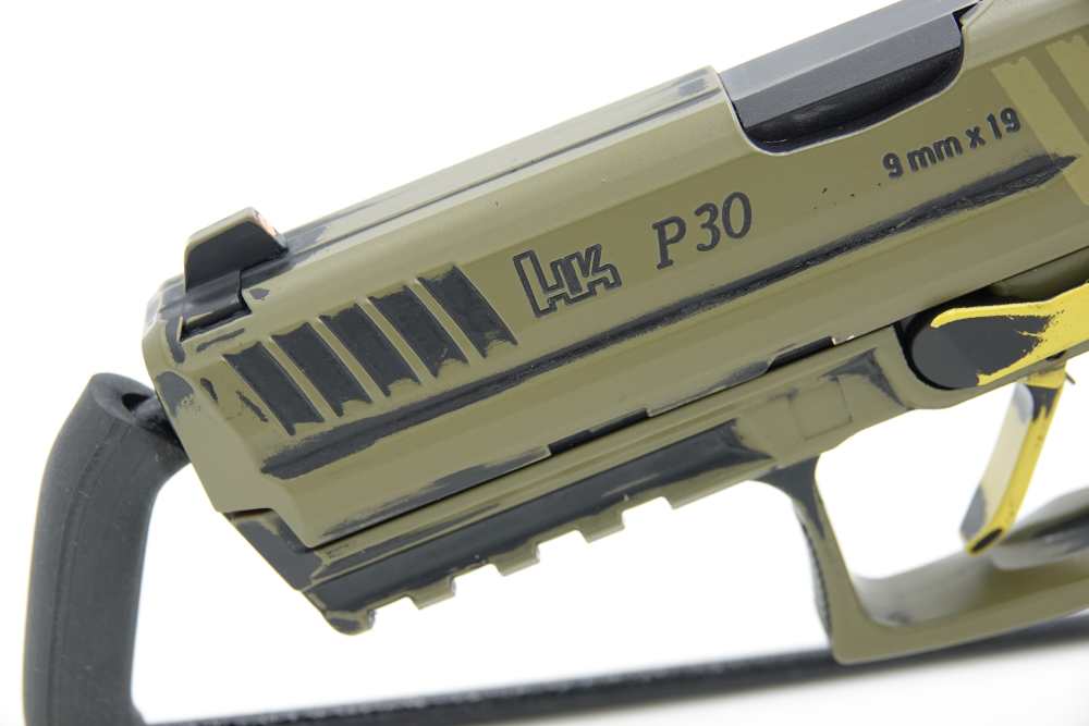 Custom Engraved and Cerakoted Star Wars - The Mandalorian HK P30 LEM 9mm-img-4