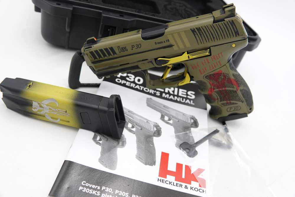 Custom Engraved and Cerakoted Star Wars - The Mandalorian HK P30 LEM 9mm-img-1