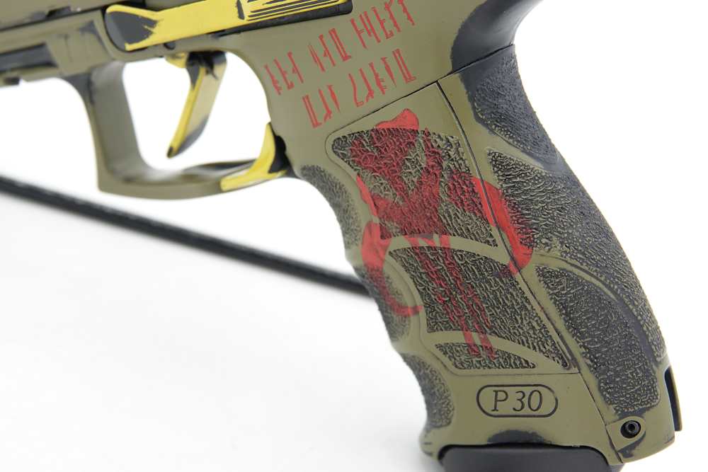 Custom Engraved and Cerakoted Star Wars - The Mandalorian HK P30 LEM 9mm-img-9