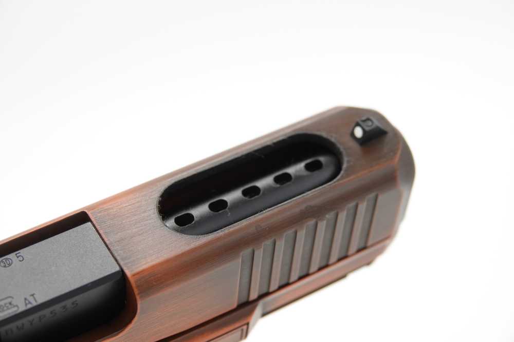 Custom Engraved and Cerakoted Glock 19 Gen5 9mm Texas Edition Ported-img-15