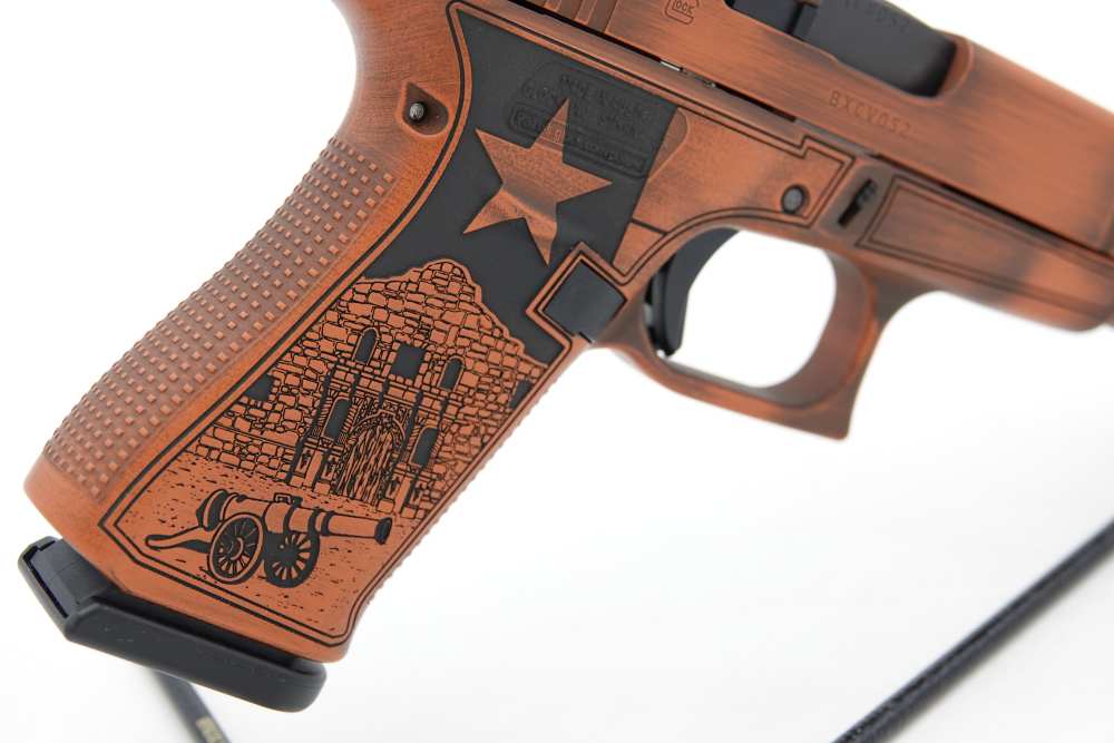 Custom Engraved and Cerakoted Glock 48 9mm Texas Edition-img-13