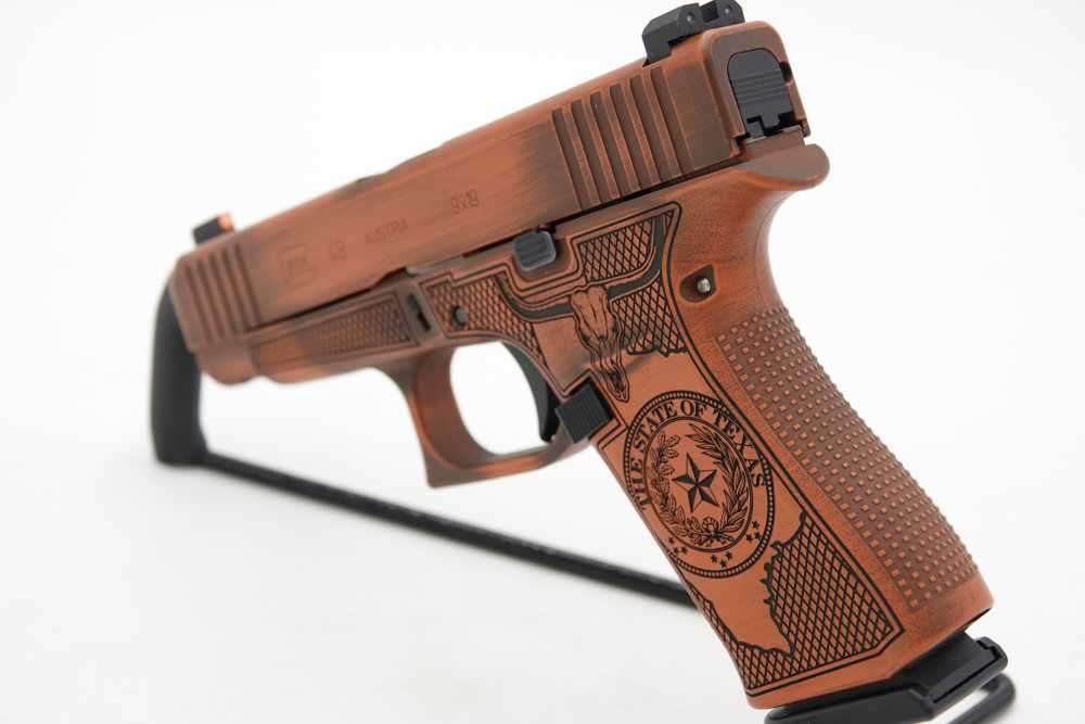 Custom Engraved and Cerakoted Glock 48 9mm Texas Edition-img-7