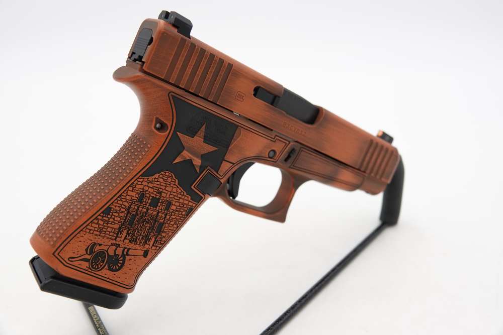 Custom Engraved and Cerakoted Glock 48 9mm Texas Edition-img-10