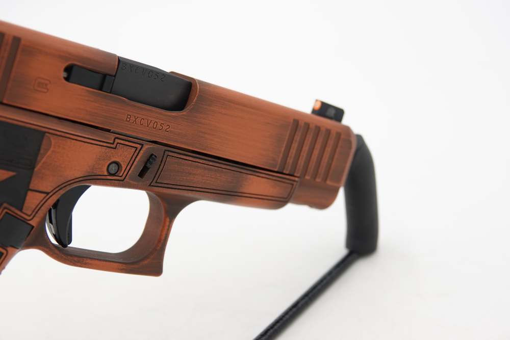 Custom Engraved and Cerakoted Glock 48 9mm Texas Edition-img-11