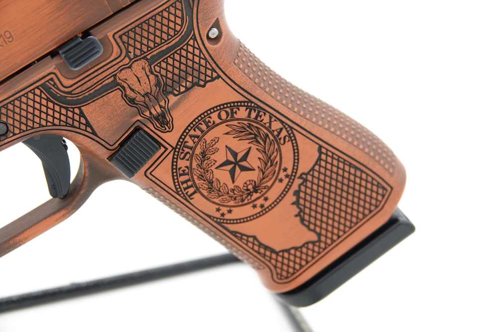 Custom Engraved and Cerakoted Glock 48 9mm Texas Edition-img-6