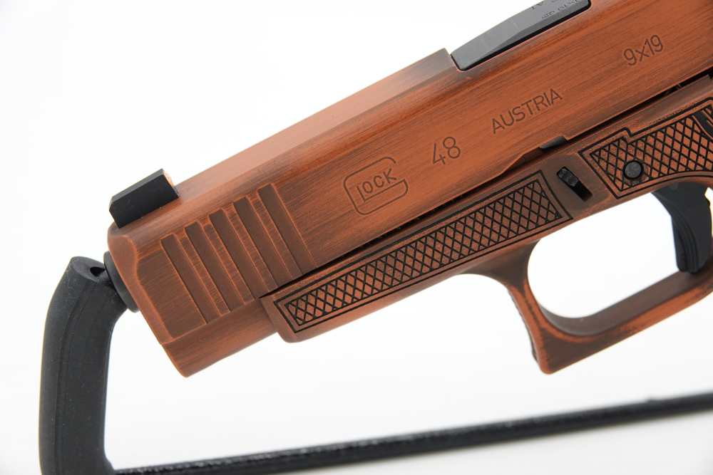 Custom Engraved and Cerakoted Glock 48 9mm Texas Edition-img-3