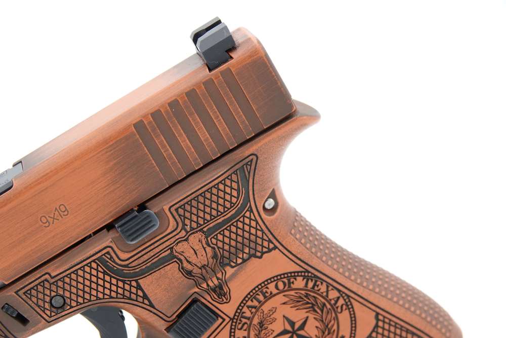 Custom Engraved and Cerakoted Glock 48 9mm Texas Edition-img-5