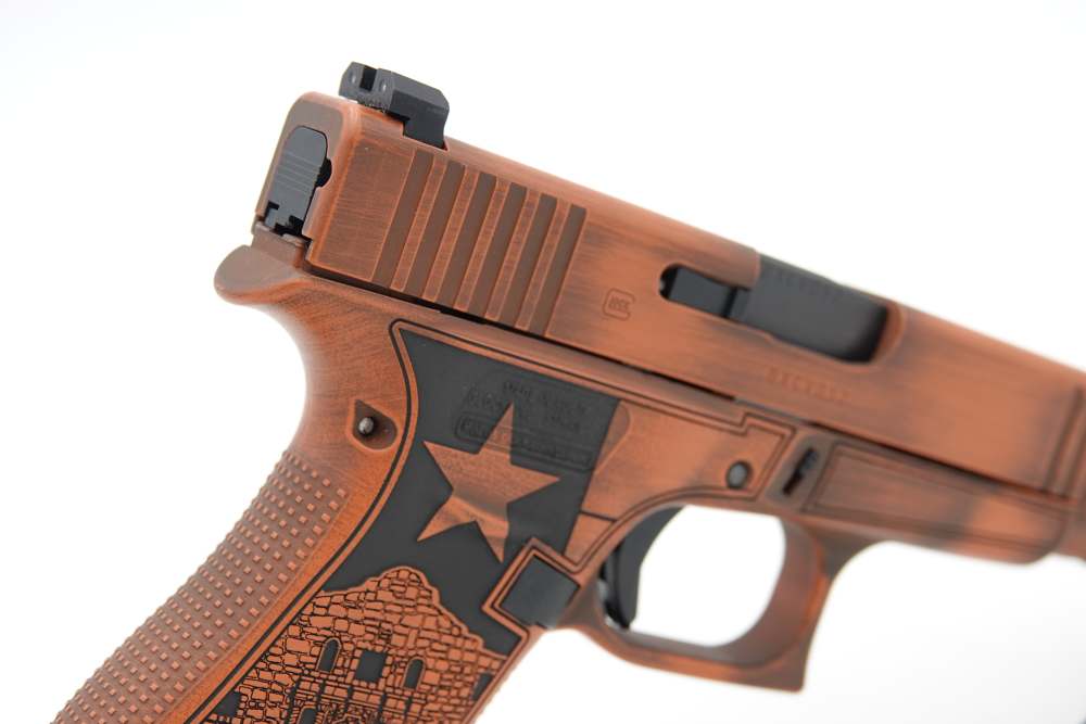 Custom Engraved and Cerakoted Glock 48 9mm Texas Edition-img-12