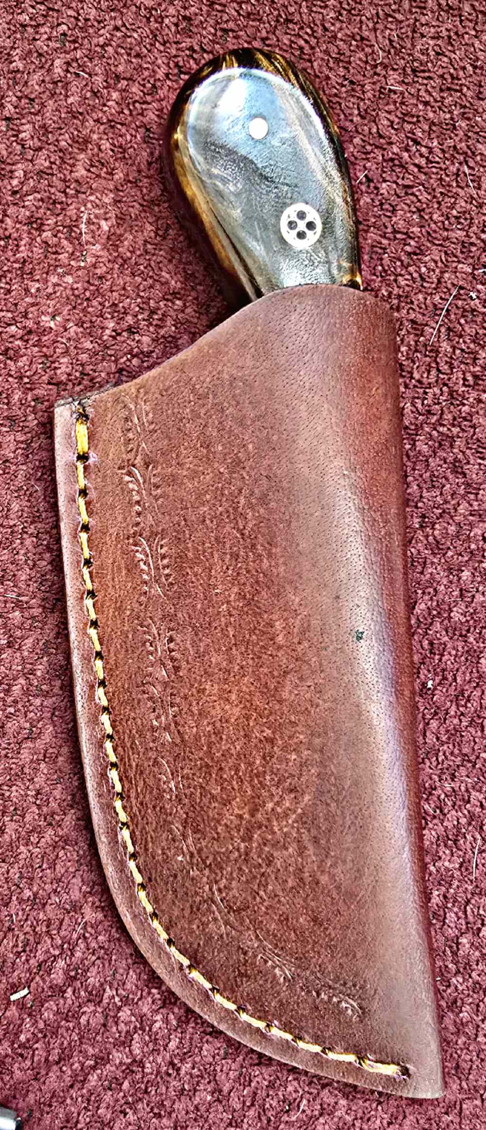 Damascus real GUT HOOK skinners. Full tang construction -img-7