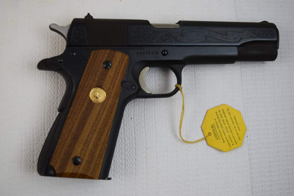 Colt 1911 Govt, 45 ACP, 5" bbl, 60th Anniv. Michigan State Police, Unfired.-img-2