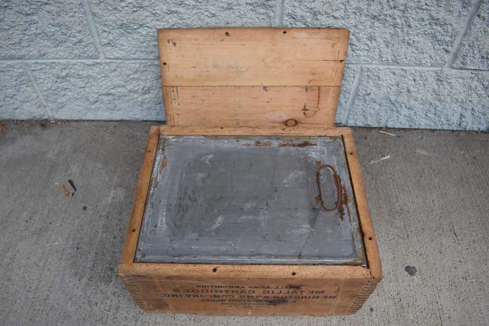 WWI Era Remington UMC .43 Spanish Black Powder 1000 Rd Factory Ammo Crate-img-1