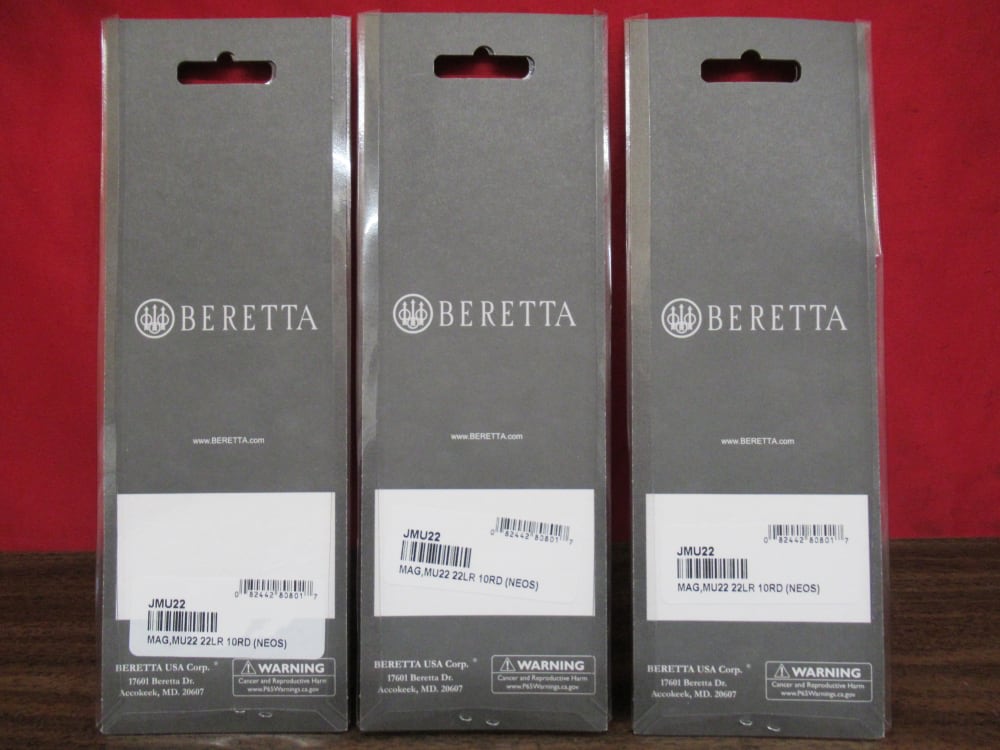 3 OEM Factory Beretta U22 Neos .22 LR Long Rifle 10 RD Magazines Mags Clips-img-1