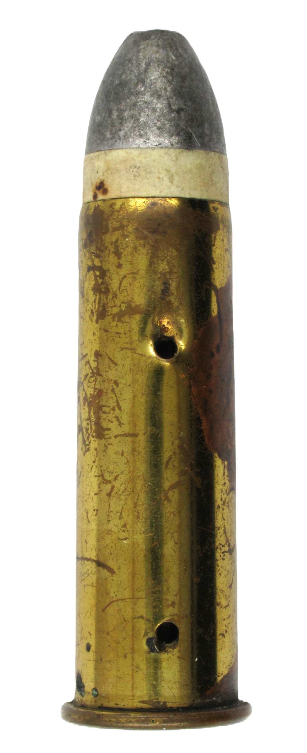 Winchester .50-70-425 PP Wood Rod Board Dummy Cartridge w Ringed Head-img-0