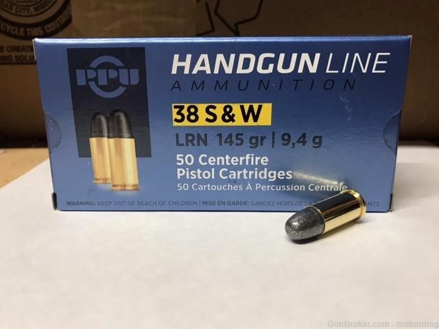 PPU Prvi Partizan 38 S&W 145gr LRN 500 Rounds-img-0