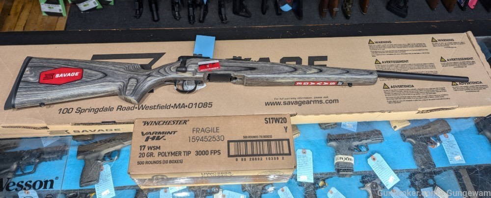 Savage B Mag 17WSM with 500 Rounds of Winchester Ammo-img-1