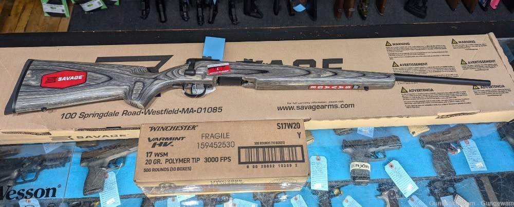 Savage B Mag 17WSM with 500 Rounds of Winchester Ammo-img-0