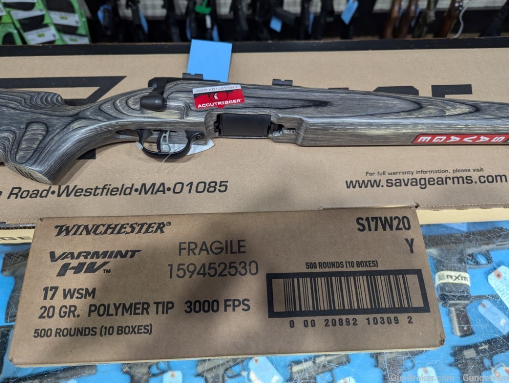 Savage B Mag 17WSM with 500 Rounds of Winchester Ammo-img-2