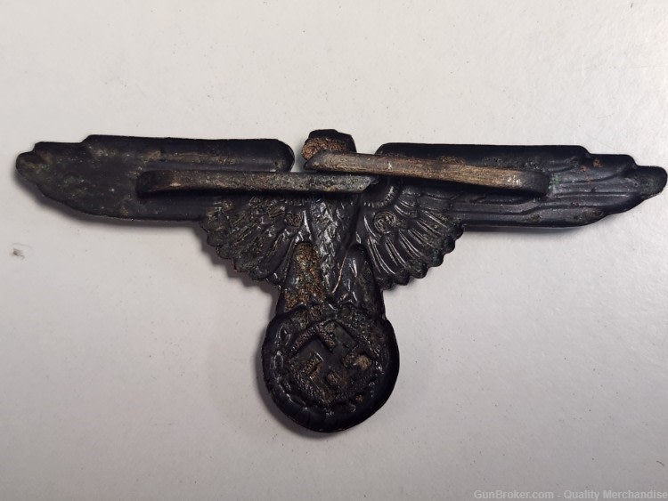 German WWII NSDAP Cap Eagle Badge Marked: RZM M1/52-img-1