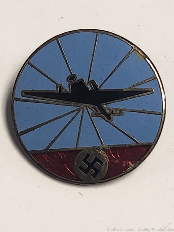 German Aircraft Reporting Service Enameled Lapel Badge WWII?-img-0