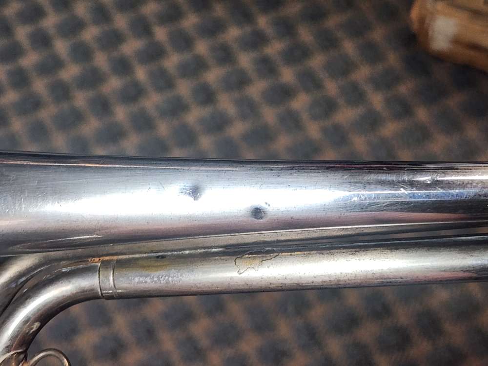 U.S. Regulation Bugle, 17” Silver Ni Finish, Sliding Tuner, Mouthpiece-img-10