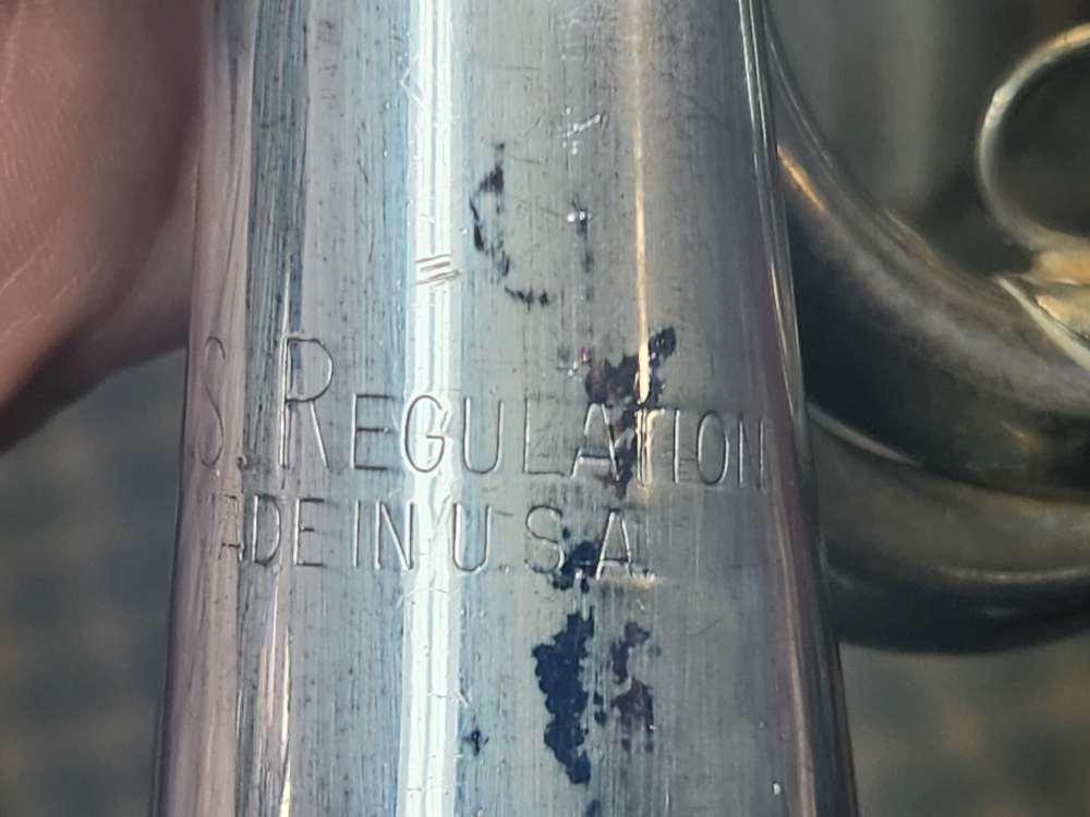 U.S. Regulation Bugle, 17” Silver Ni Finish, Sliding Tuner, Mouthpiece-img-3
