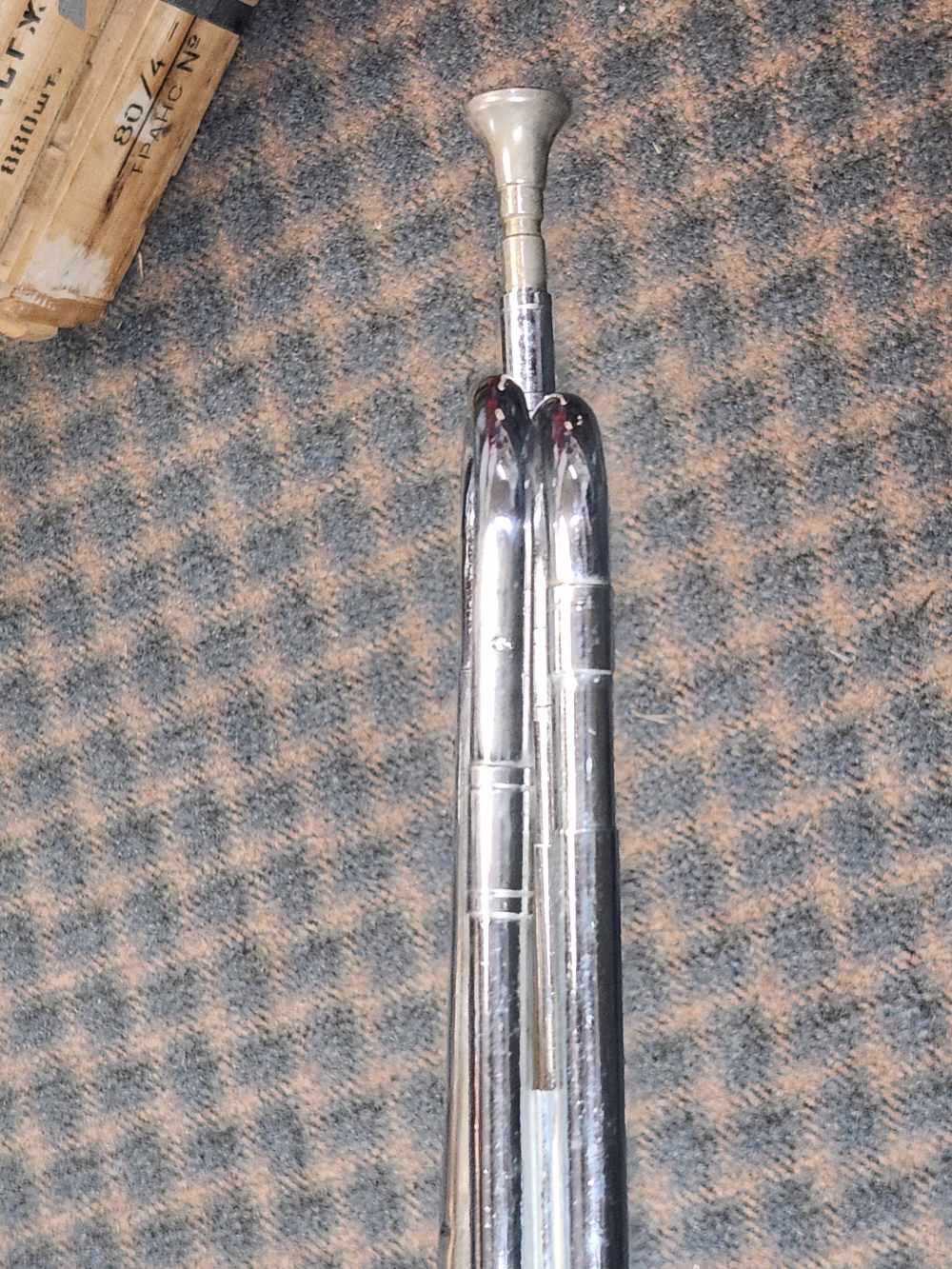 U.S. Regulation Bugle, 17” Silver Ni Finish, Sliding Tuner, Mouthpiece-img-5