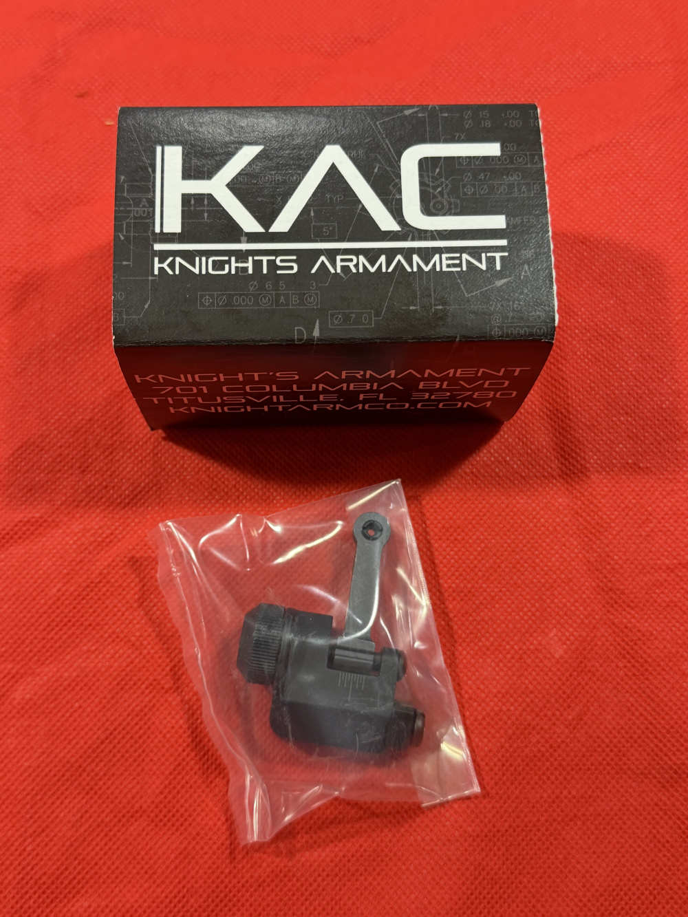 Knights Armament KAC 300M Rear Flip Up Sight Big Knob GWOT PN KM97082 NIB-img-0