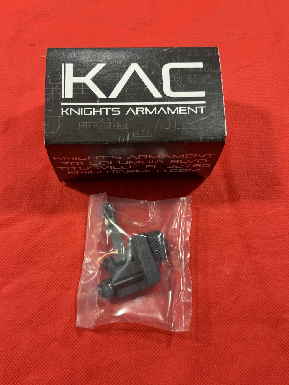 Knights Armament KAC 300M Rear Flip Up Sight Big Knob GWOT PN KM97082 NIB-img-1