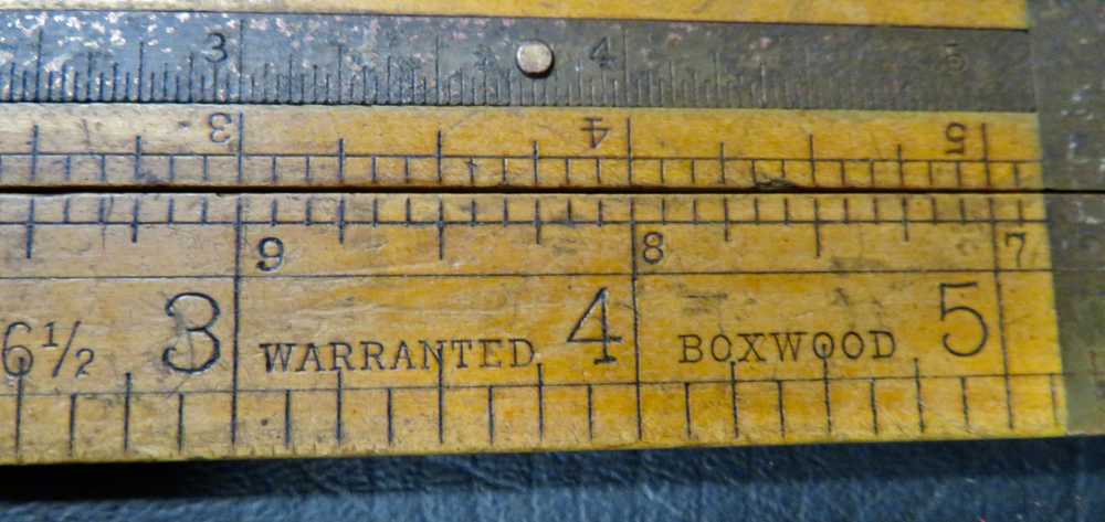 Antique Stanley No. 36½ Warranted Boxwood Folding Rule-img-2