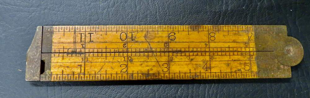 Antique Stanley No. 36½ Warranted Boxwood Folding Rule-img-3
