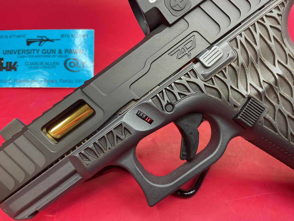 Zaffiri Precision Glock 45 9mm 4.02” Gold TiN Comped Bbl - Gray - Red Dot -img-4