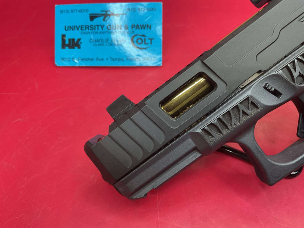 Zaffiri Precision Glock 45 9mm 4.02” Gold TiN Comped Bbl - Gray - Red Dot -img-5