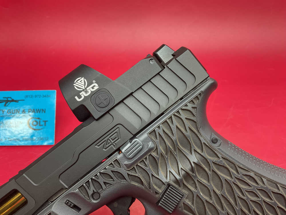 Zaffiri Precision Glock 45 9mm 4.02” Gold TiN Comped Bbl - Gray - Red Dot -img-3