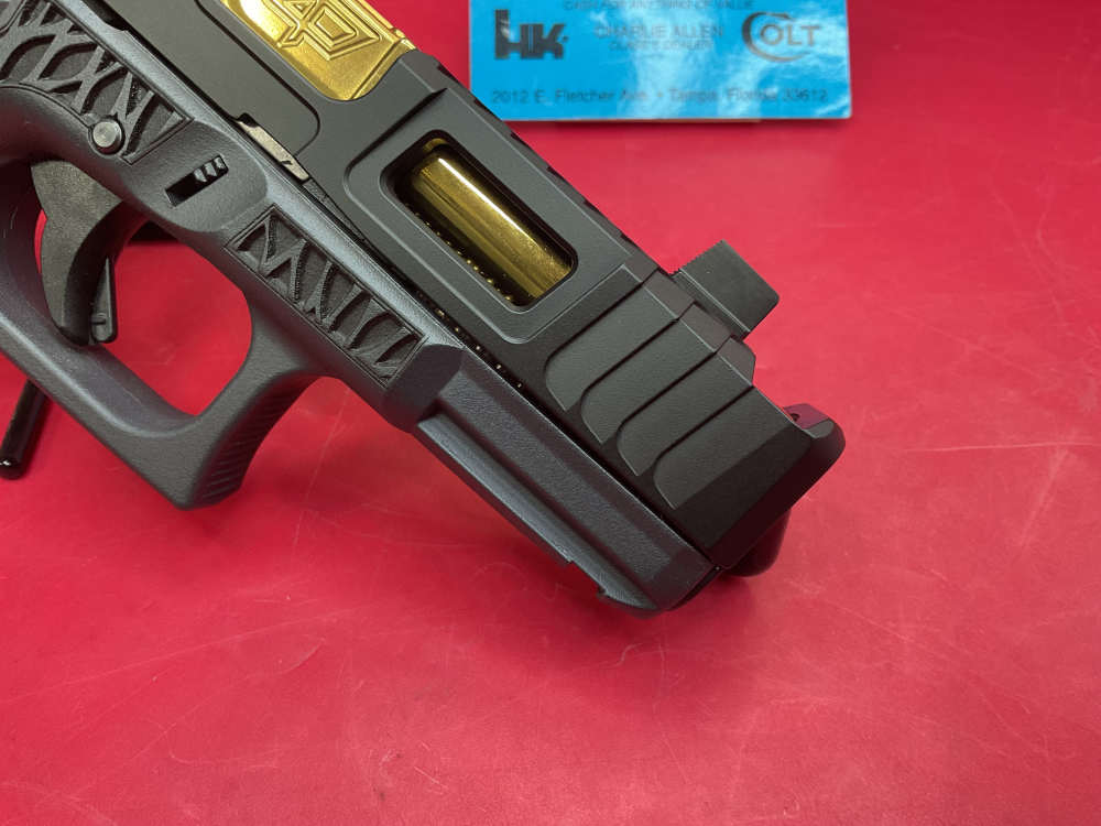 Zaffiri Precision Glock 45 9mm 4.02” Gold TiN Comped Bbl - Gray - Red Dot -img-18