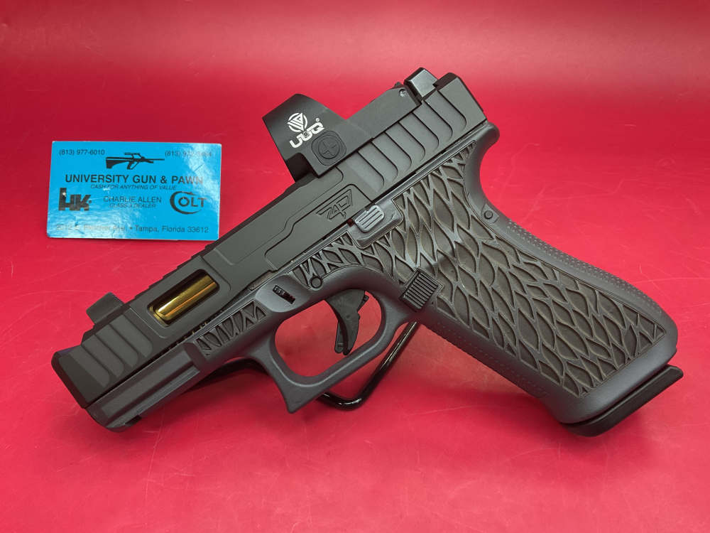 Zaffiri Precision Glock 45 9mm 4.02” Gold TiN Comped Bbl - Gray - Red Dot -img-1