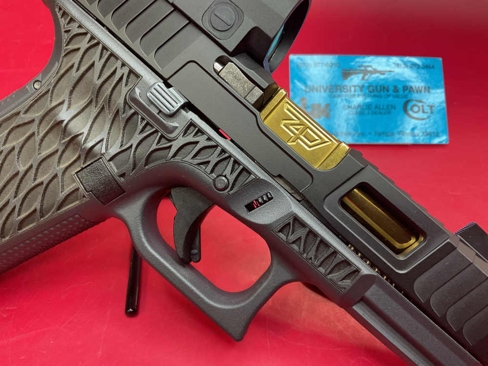 Zaffiri Precision Glock 45 9mm 4.02” Gold TiN Comped Bbl - Gray - Red Dot -img-17