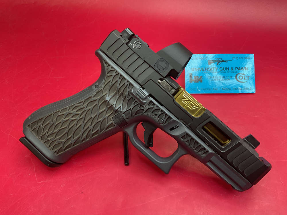 Zaffiri Precision Glock 45 9mm 4.02” Gold TiN Comped Bbl - Gray - Red Dot -img-14
