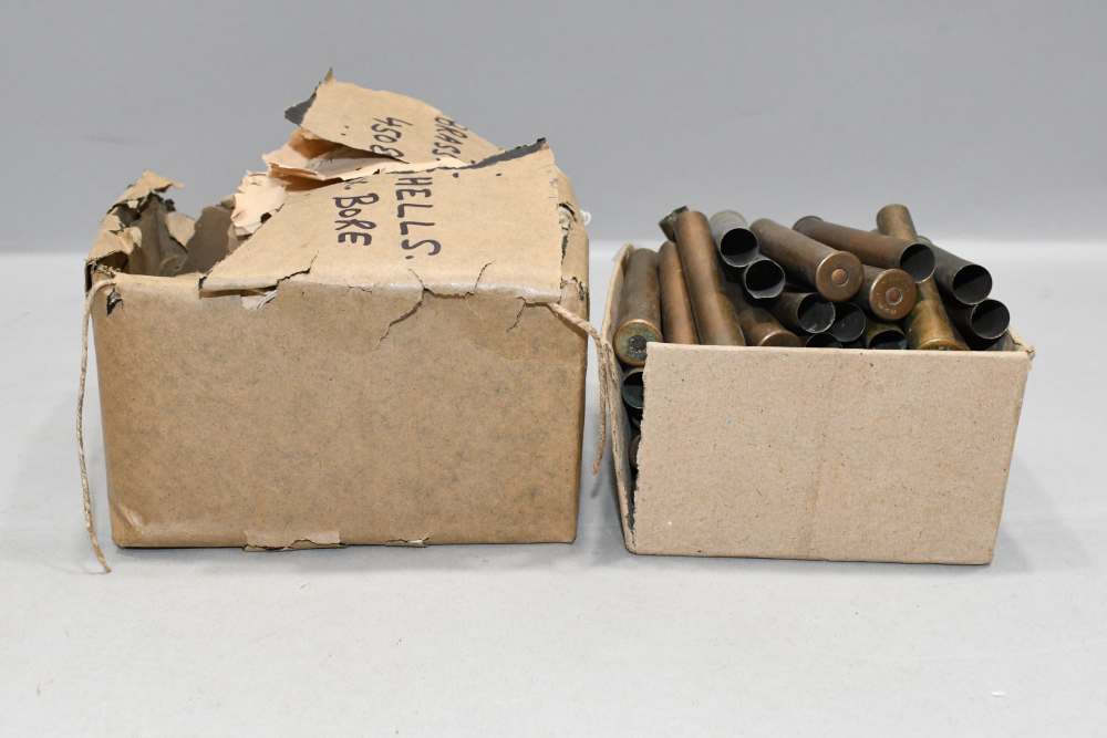 900 +/- PCS 450 Black Powder Express 3 1/4" BPE Mostly Primed Brass Eley-img-7